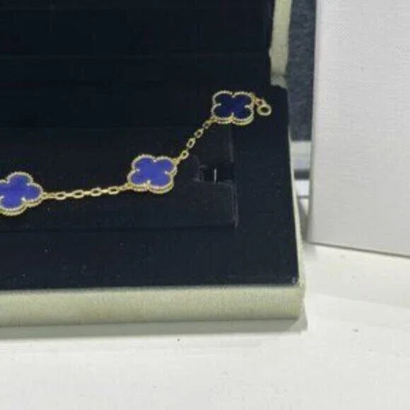 Gold Alhambra Lapis Lazuli Bracelet by Van Cleef & Arpels